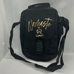 NAMASTE Yoga Pose Travel Park Festival Crossbody Stash Bag Unisex NWOT